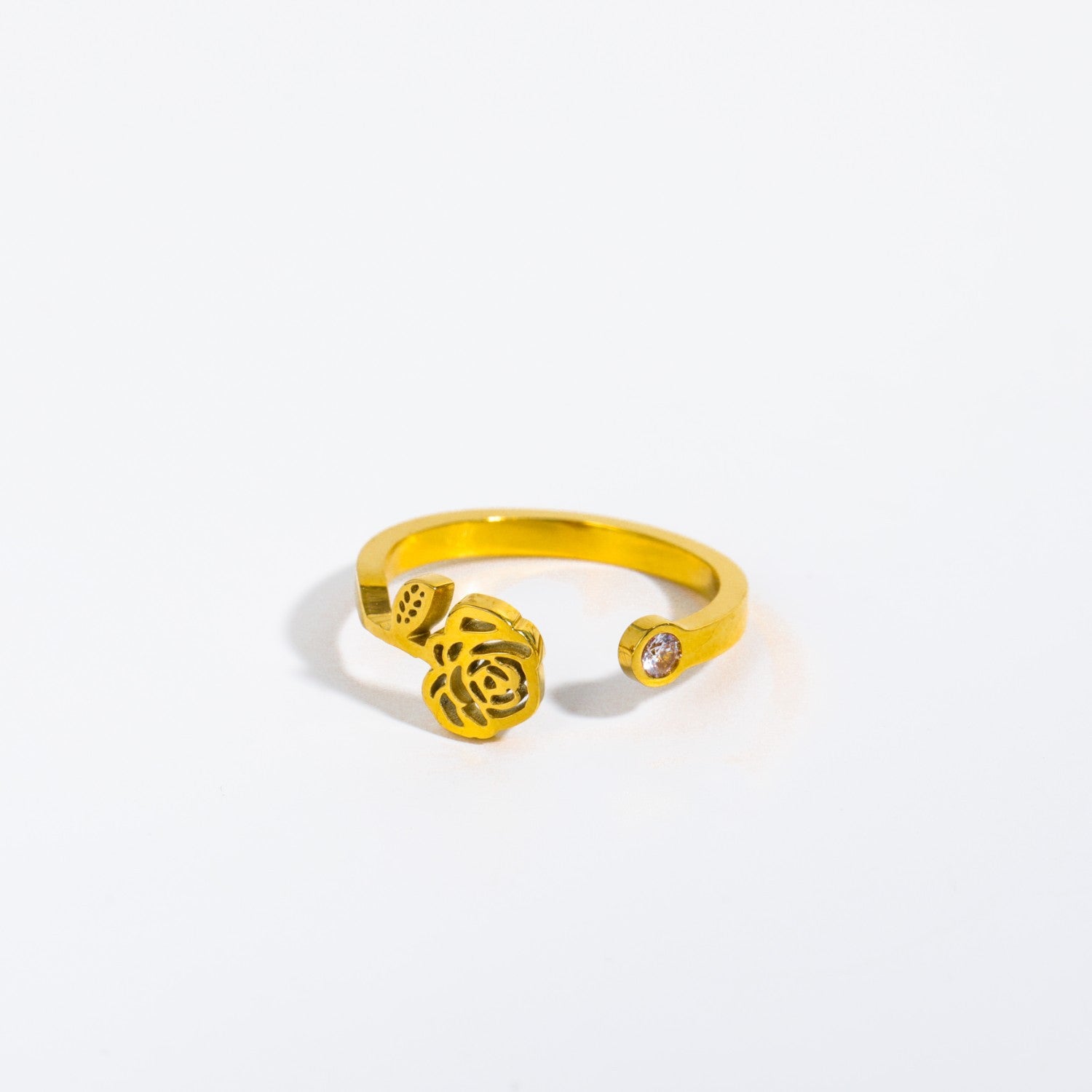 Anillo de acero inoxidable de oro al por mayor